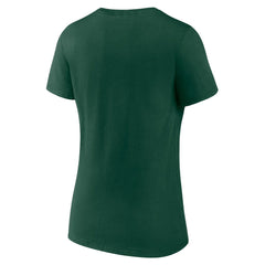 Green Bay Packers Women's Logo Team Lockup V-Neck T-Shirt - Green cheap