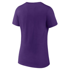 Minnesota Vikings Women's Logo Team Lockup V-Neck T-Shirt - Purple cheap