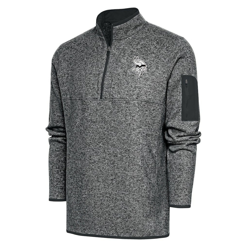 Minnesota Vikings Antigua Metallic Logo Fortune Quarter-Zip Jacket - Heather Charcoal outlet