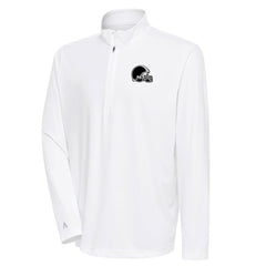 Cleveland Browns Antigua Metallic Logo Tribute Quarter-Zip Top - White for sale