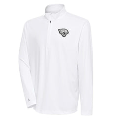 Jacksonville Jaguars Antigua Metallic Logo Tribute Quarter-Zip Top - White for sale