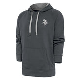 Minnesota Vikings Antigua Metallic Logo Victory Pullover Hoodie - Charcoal discount