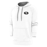 San Francisco 49ers Antigua Metallic Logo Victory Pullover Hoodie - White discount