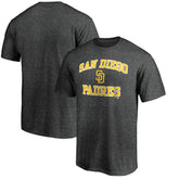 San Diego Padres Heart and Soul Team T-Shirt Charcoal