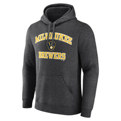 Milwaukee Brewers Heart and Soul Pullover Hoodie Charcoal