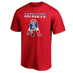 New England Patriots Logo Team Lockup T-Shirt - Red for sale