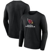 Arizona Cardinals Logo Team Lockup Long Sleeve T-Shirt - Black on sale