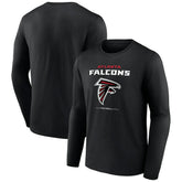 Atlanta Falcons Logo Team Lockup Long Sleeve T-Shirt - Black discount