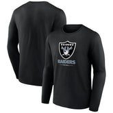 Las Vegas Raiders Logo Team Lockup Long Sleeve T-Shirt - Black cheap