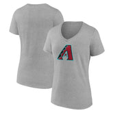 Arizona Diamondbacks Women's Official Logo V-Neck T-Shirt Gray