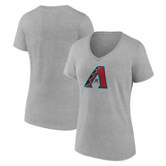 Arizona Diamondbacks Women's Official Logo V-Neck T-Shirt Gray