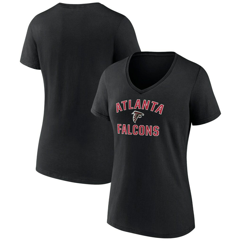 Atlanta Falcons Women's Victory Arch Team V-Neck T-Shirt - Black for sale