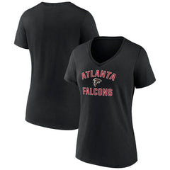 Atlanta Falcons Women's Victory Arch Team V-Neck T-Shirt - Black for sale
