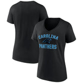 Carolina Panthers Women's Victory Arch Team V-Neck T-Shirt - Black cheap