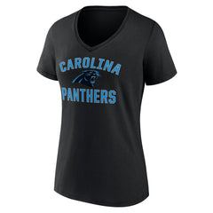 Carolina Panthers Women's Victory Arch Team V-Neck T-Shirt - Black cheap