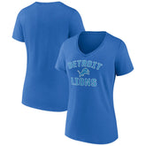 Detroit Lions Women's Victory Arch Team V-Neck T-Shirt - Blue for sale