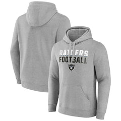 Las Vegas Raiders Team Fade Out Fitted Pullover Hoodie - Heather Gray sale
