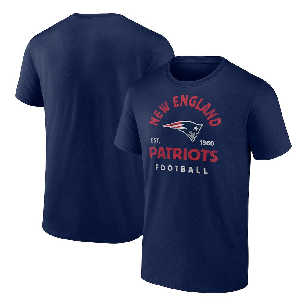 New England Patriots Vintage Arch T-Shirt - Navy on sale