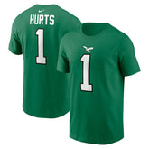 Jalen Hurts Philadelphia Eagles Alternate Player Name & Number T-Shirt - Kelly Green on sale