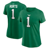 Jalen Hurts Philadelphia Eagles Women's Player Name & Number T-Shirt - Kelly Green for sale