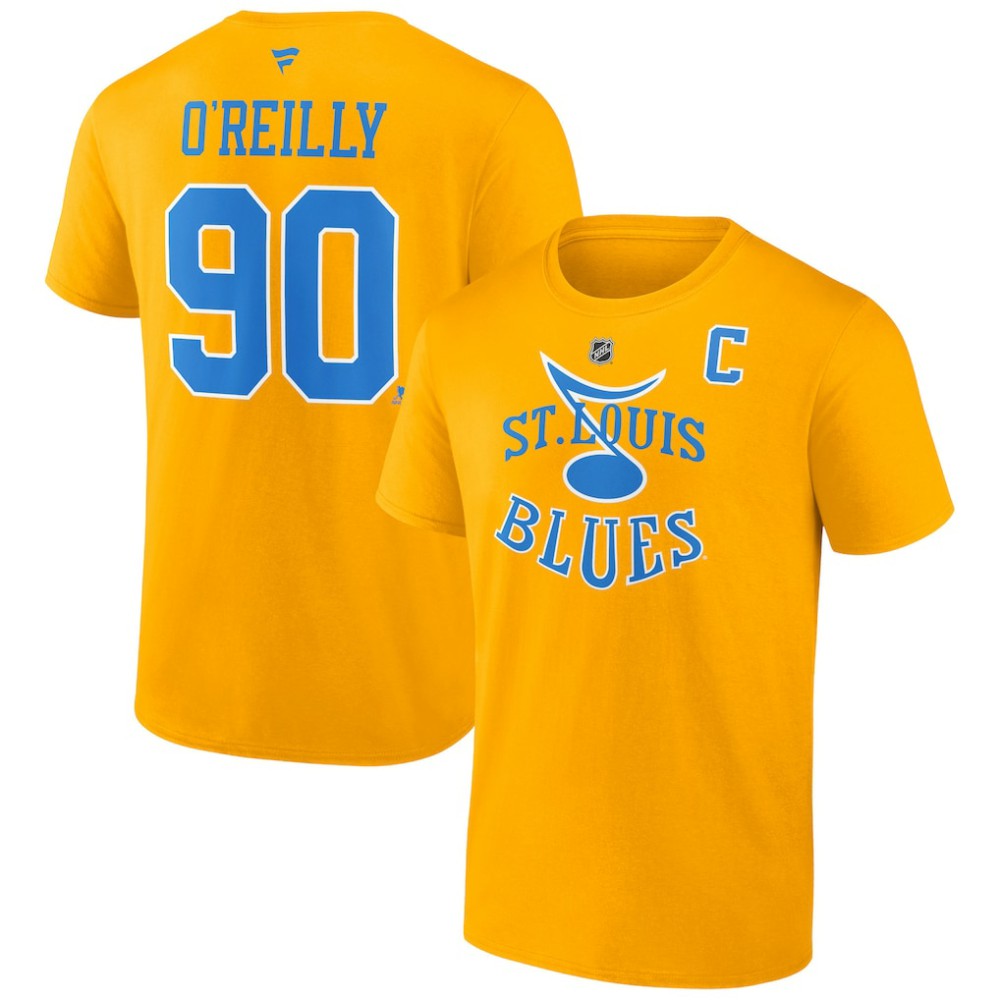 Ryan O'Reilly St. Louis Blues Fanatics Special Edition 2.0 Name & Number T-Shirt - Yellow T-shirts