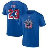 Adam Fox New York Rangers Fanatics Special Edition 2.0 Name & Number T-Shirt - Blue T-shirts