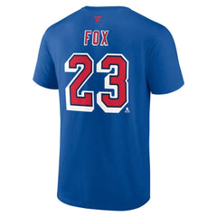 Adam Fox New York Rangers Fanatics Special Edition 2.0 Name & Number T-Shirt - Blue T-shirts