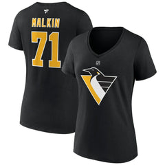 Evgeni Malkin Pittsburgh Penguins Fanatics Women's Special Edition 2.0 Name & Number V-Neck T-Shirt - Black T-shirts