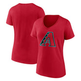 Arizona Diamondbacks Women's Official Logo V-Neck T-Shirt Red