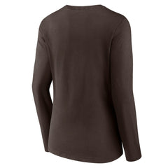 San Diego Padres Women's Team Logo Long Sleeve V-Neck T-Shirt Brown