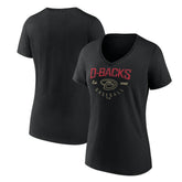 Arizona Diamondbacks Women's Live For It Team V-Neck T-Shirt Black