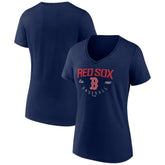 Boston Red Sox Women's Live For It Team V-Neck T-Shirt Navy