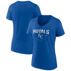 Kansas City Royals Women's Live For It Team V-Neck T-Shirt Royal