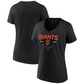 San Francisco Giants Women's Live For It Team V-Neck T-Shirt Black