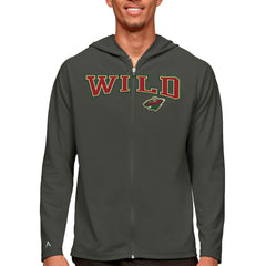 Minnesota Wild Antigua Legacy Full-Zip Hoodie - Charcoal Hoodies