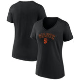 San Francisco Giants Women's Lockup V-Neck T-Shirt Black