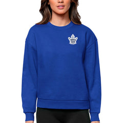 Toronto Maple Leafs Antigua Women's Victory Crewneck Pullover Sweatshirt - Royal Sweatshirts