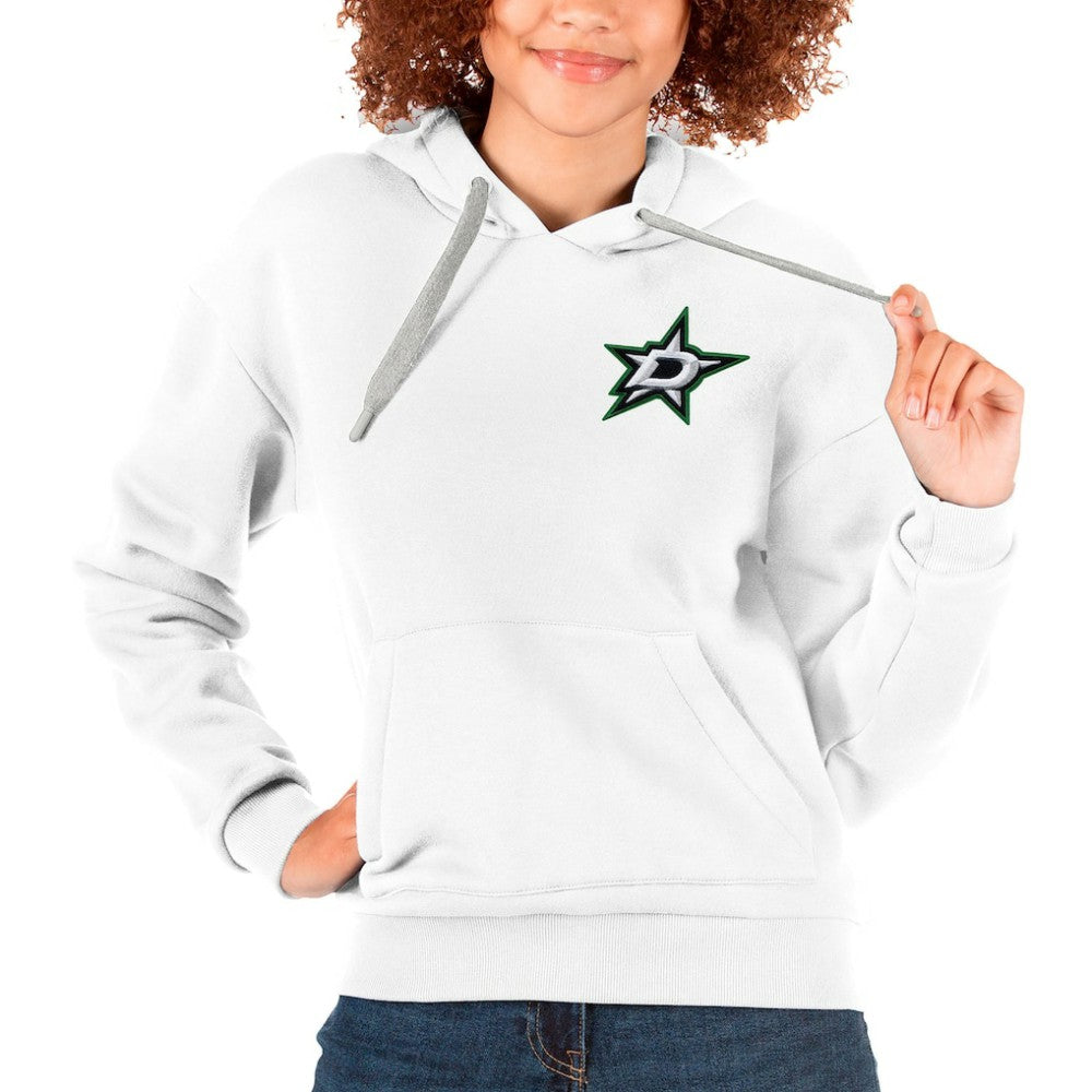 Dallas Stars Antigua Women's Victory Pullover Hoodie - White Hoodies