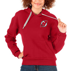 New Jersey Devils Antigua Women's Victory Pullover Hoodie - Red Jerseys