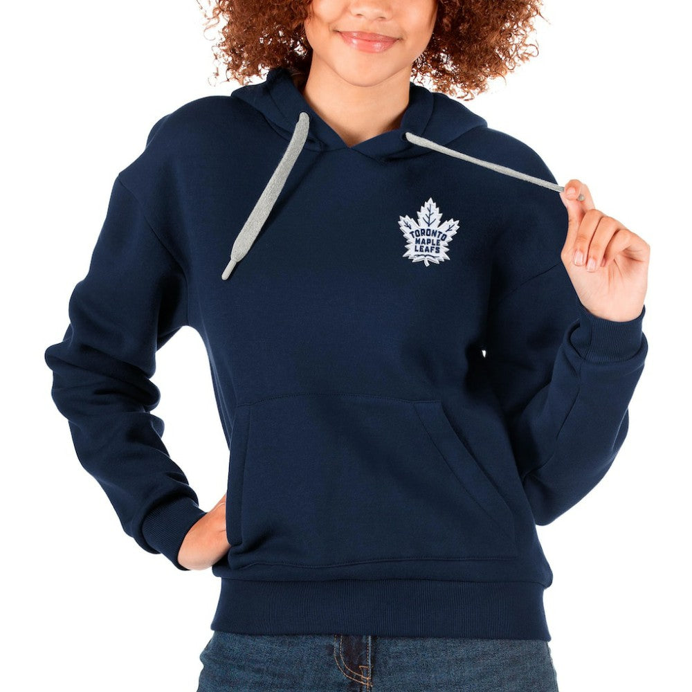 Toronto Maple Leafs Antigua Women's Victory Pullover Hoodie - Navy Hoodies