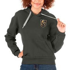 Vegas Golden Knights Antigua Women's Victory Pullover Hoodie - Charcoal Hoodies