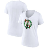 Boston Celtics Women's Logo V-Neck T-Shirt - White sale