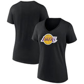 Los Angeles Lakers Women's Logo V-Neck T-Shirt - Black discount