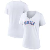 Oklahoma City Thunder Women's Wordmark V-Neck T-Shirt - White shop