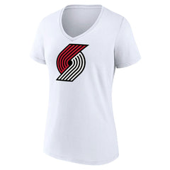 Portland Trail Blazers Women's Logo V-Neck T-Shirt - White shop