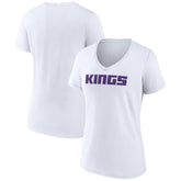 Sacramento Kings Women's Wordmark V-Neck T-Shirt - White online