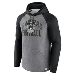 Las Vegas Raiders Favorite Arch Raglan Pullover Hoodie - Heather Gray cheap