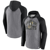 New Orleans Saints Favorite Arch Raglan Pullover Hoodie - Heather Gray online