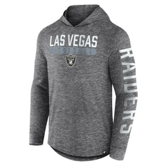Las Vegas Raiders Pill Stack Long Sleeve Hoodie T-Shirt - Heather Charcoal discount