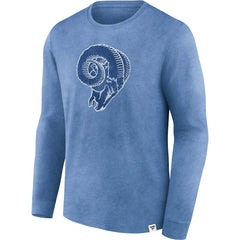 Los Angeles Rams Washed Primary Long Sleeve T-Shirt - Heather Royal outlet